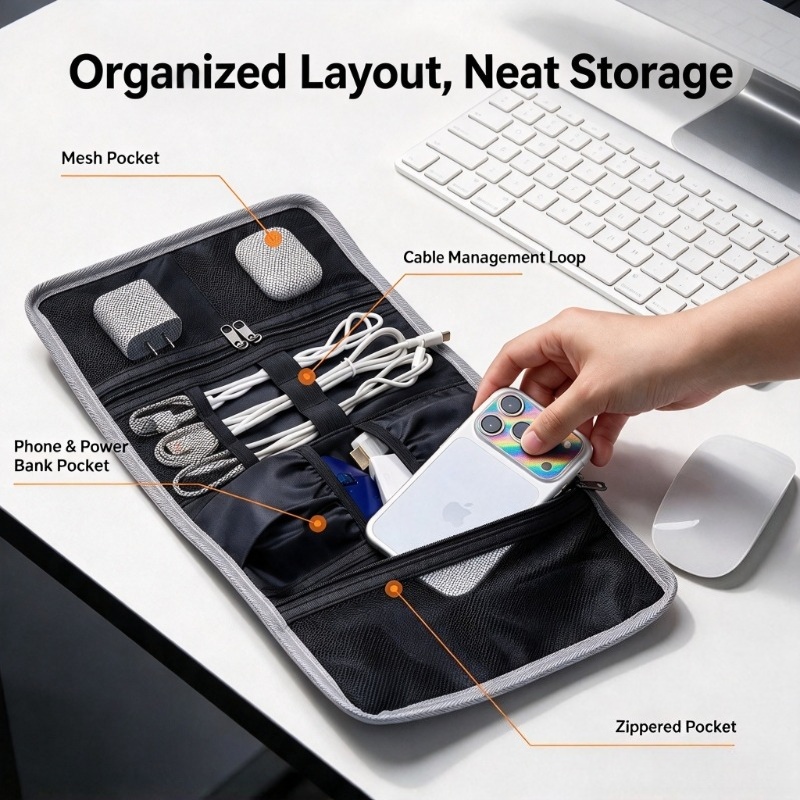 Borsa organizer per cavi di gr - Tech Accessories Travel Organizer Pouch recensione e prezzo